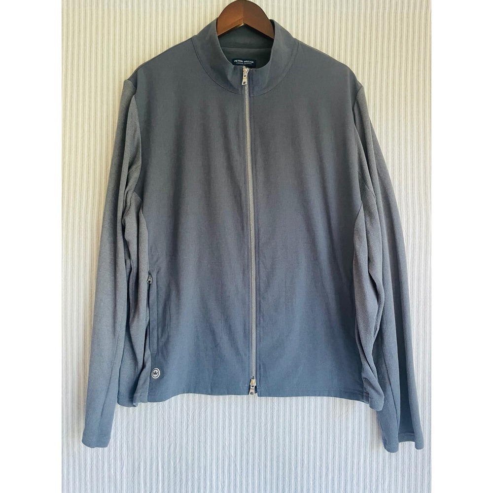 Peter Millar Crown Crafted Mens XXL‎ Blue Gray Full Zip Hybrid Jacket MF24XK66